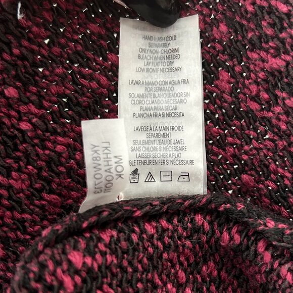 Karl Lagerfeld quiet-luxury burgundy black knit cardigan – Women’s Medium M - Picture 11 of 11
